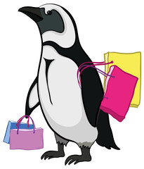 Penguin with bags