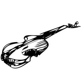 sketch of a stringed musical instrument orchestra violin © Vadim Hnidash