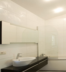 luxurious modern white bathroom