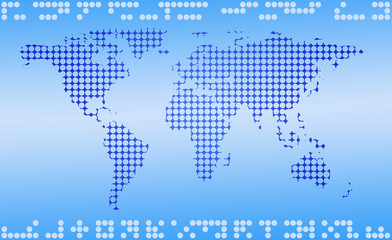 Fototapeta premium World map of the holes with a pattern