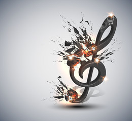 Music Note Melody Background - 36671309