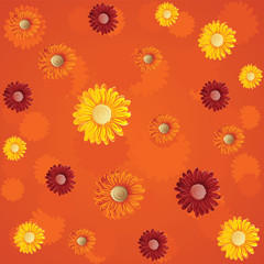 summer floral seamless pattern