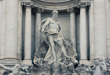 Central part of the Trevi fountain - Rome, Italy