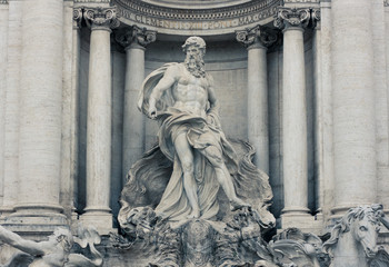 Central part of the Trevi fountain - Rome, Italy