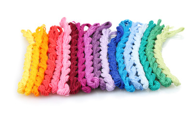 sewing threads for embroidery isolated on white