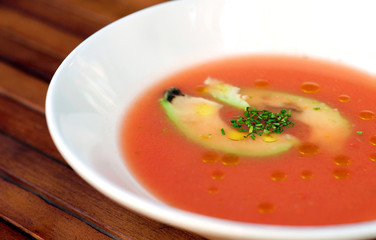 gazpacho with avacado