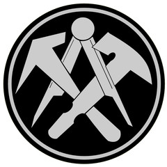 Handwerk- Handwerkszeichen- Dachdecker