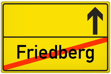 Ortsausgangsschild Friedberg