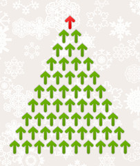 Christmas tree from green arrows