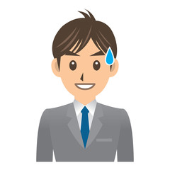 ビジネスマン A 表情3 苦笑い