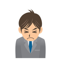 ビジネスマン A 表情3 我慢