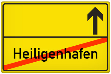 Ortsausgangsschild Heiligenhafen