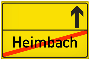 Ortsausgangsschild Heimbach