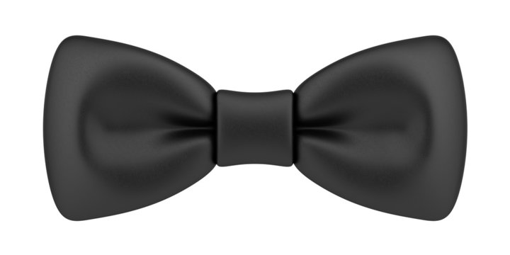 Black Bow Tie Isolated On White Background