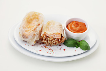 salmon with rice