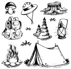 Outdoor theme drawings collection