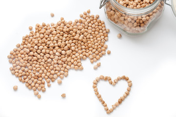 Corazon con garbanzos