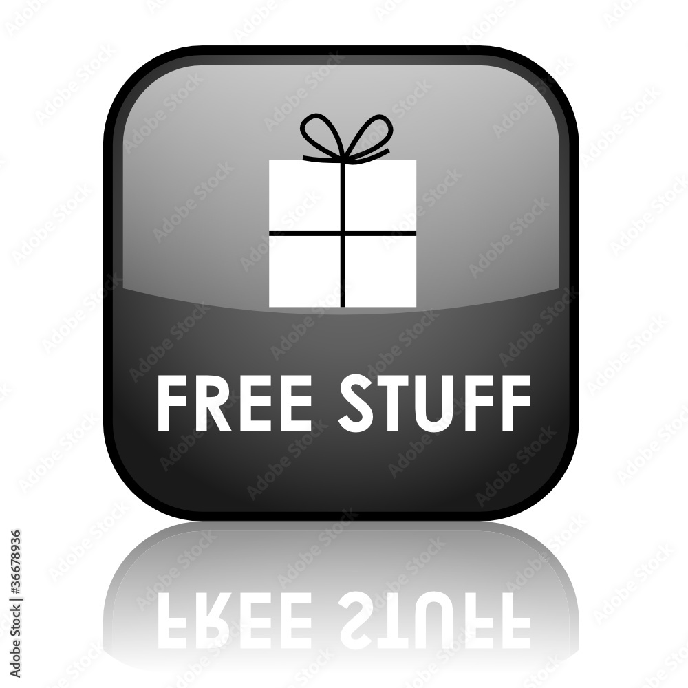 Wall mural free stuff web button (trial shopping offers specials internet)