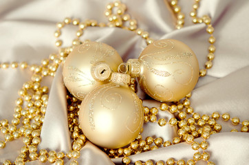 Golden Christmas balls
