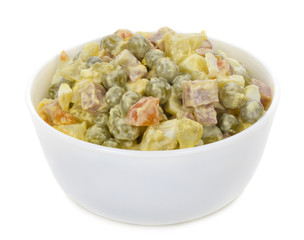 olivie salad in bowl