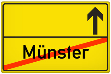 Ortsausgangsschild Münster