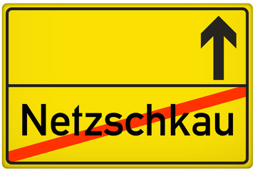 Ortsausgangsschild Netzschkau
