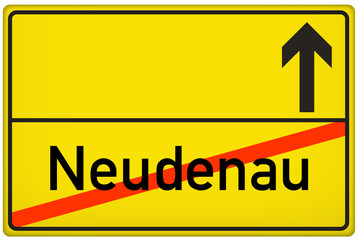 Ortsausgangsschild Neudenau