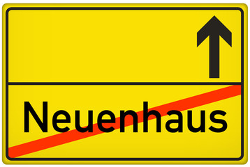 Ortsausgangsschild Neuenhaus
