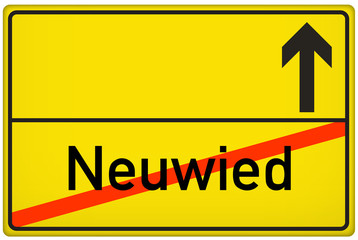 Ortsausgangsschild Stadt Neuwied