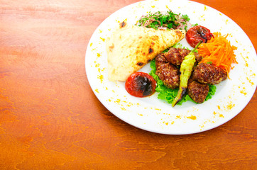 Meat balls served in the plate