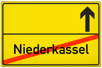 Ortsausgangsschild Stadt Niederkassel