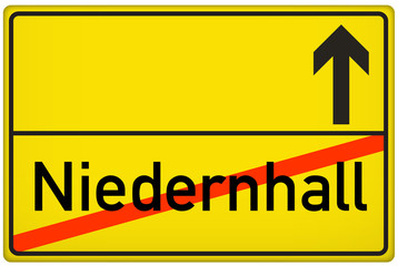 Ortsausgangsschild Stadt Niedernhall