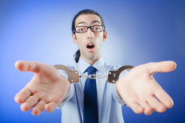 Businessman handcuffed for his crimes