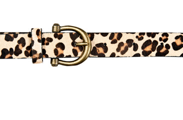 belt with leopard pattern