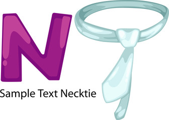 ALPHABET LETTER N-Necktie