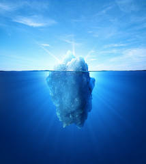 Iceberg under water and above water - 36682313