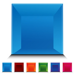 Square Gemstone Button Set