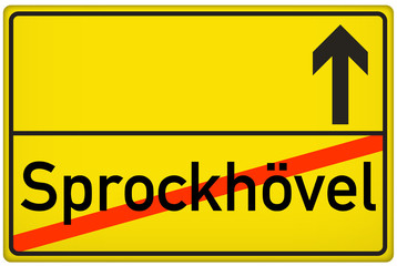 Ortsausgangsschild Sprockh&ouml;vel