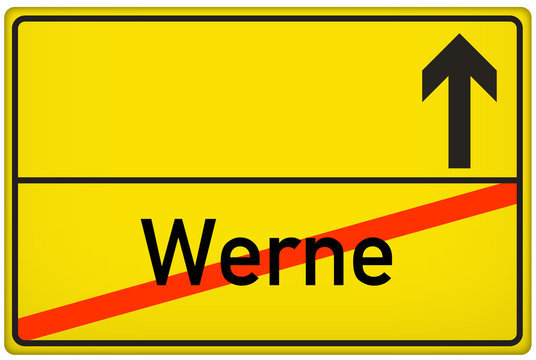 Ortsausgangsschild Stadt Werne