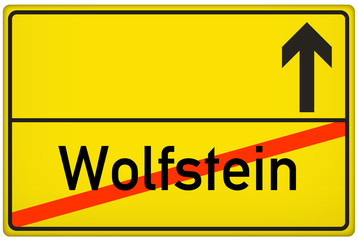 Ortsausgangsschild Stadt Wolfstein