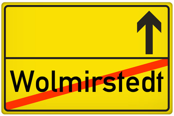 Ortsausgangsschild Stadt Wolmirstedt