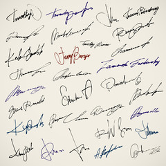 Signature writing vector signs - 36685906