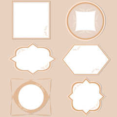 Set of floral and vintage royal frames vector