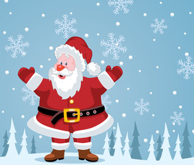 christmas illustration of santa claus