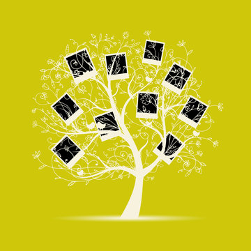 Family tree design, insert your photos into frames