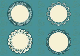 vintage lace frames. vector illustration
