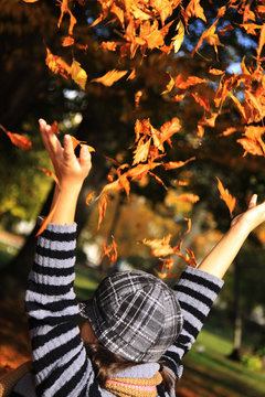 throwing leaves