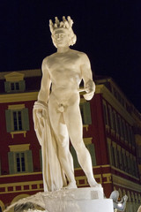 In garden Albert I settled down a fountain of Triton.Nice,France