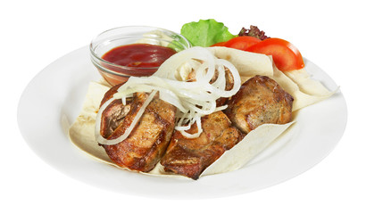 kebab with sause