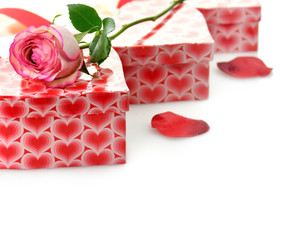 Gift Boxes And Rose